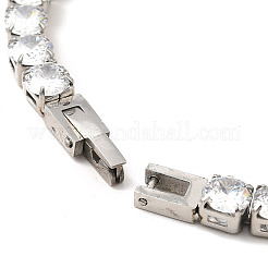 Bracelet de tennis en zircone cubique transparente&nbsp;BJEW-E009-25A-P