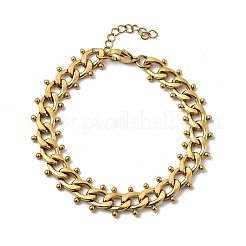Bracciali a catena in acciaio inossidabile 304 in stile punk per donna&nbsp;BJEW-A044-01G