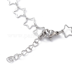 Tobilleras de cadena de eslabones de estrella de acero inoxidable 304 que no se deslustran para hombres y mujeres&nbsp;LS-STAS-B039-14P