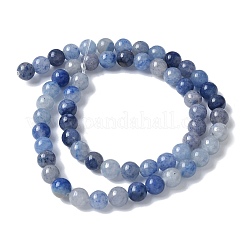 Natürliche blaue Aventurin (gefärbt und erhitzt) Perlenstränge&nbsp;G-U015-6MM-01