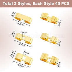 120 Stück 3 Stile Messing Bolo Tie Schieber Verschluss Zubehör&nbsp;KK-PH0011-01