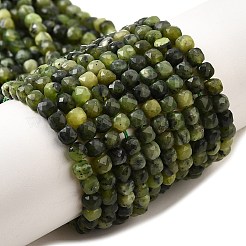 Brins de perles de jade canadien naturel&nbsp;G-G259-C04-4x4mm