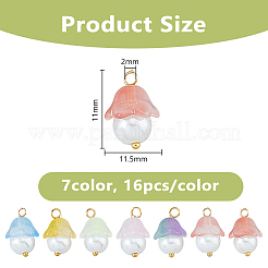 112pcs 7 Farben Glasanhänger&nbsp;PALLOY-DC00036