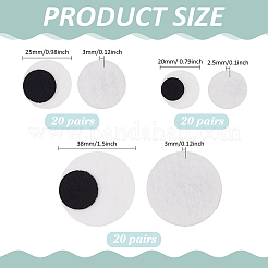 60 Paar Filz-Cabochons in 3 Stilen&nbsp;DIY-PH0033-22