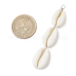 3 grand pendentif en perles de coquillage cauri naturel&nbsp;PALLOY-JF03807