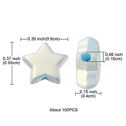 Sprühlackierte mattierte undurchsichtige Acrylperlen&nbsp;ACRP-YW0001-07