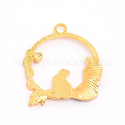 Pendente smaltati in lega&nbsp;ENAM-WH0047-68G-RS