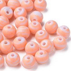 Perles acryliques à rayures opaques&nbsp;MACR-S373-27D-08