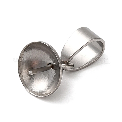 Ciondoli a perno con perla a tazza in acciaio inossidabile 304&nbsp;STAS-D013-03E-P