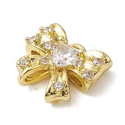 Placage de crémaillère en laiton micro pavé pendentifs en zircone cubique claire&nbsp;KK-H463-03G