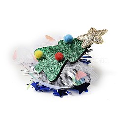 Tema natalizio glitter feltro tessuto coccodrillo fermaglio per capelli&nbsp;PHAR-U002-01F