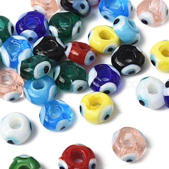 30pcs handgemachte Perlen des bösen Auges Bunte Malerei&nbsp;LAMP-FS0001-24