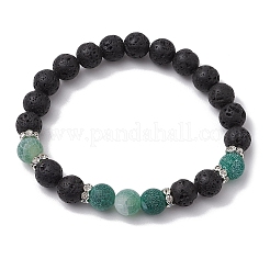 Bracciali elasticizzati naturali in agata&nbsp;BJEW-JB11101