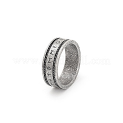 Fingerringe aus Edelstahl 304 mit Wikinger-Runenmuster&nbsp;WG94B6D-01