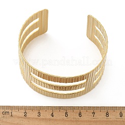 Bracelets manchettes en acier inoxydable 304 avec placage ionique (IP) pour femmes&nbsp;BJEW-M045-01G