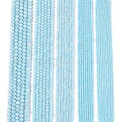 Chapelets de perles en verre électroplaqué&nbsp;LS-EGLA-A044-P6mm-B06