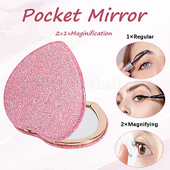 1 specchio pieghevole portatile per il trucco in ABS e vetro&nbsp;AJEW-SP0001-60A