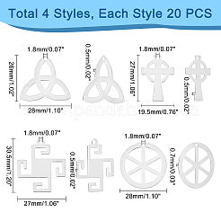 80 pendentif en acier inoxydable de style 201&nbsp;STAS-DC0006-40