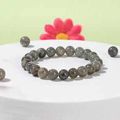 100pcs 8mm Grad aa natürliche Labradorit runde Perlen&nbsp;DIY-LS0002-58