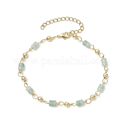 Bracelets à maillons en laiton et pierres naturelles mélangées pour femmes&nbsp;BJEW-JB11683