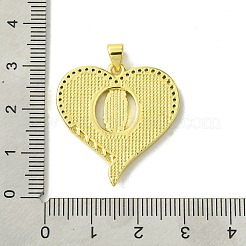 Vrais pendentifs en laiton plaqué 18k or véritable micro pavé zircone cubique&nbsp;KK-H472-14G-06