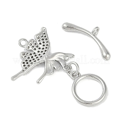 Fermagli a ginocchiera in zircone chiaro micro pavè di ottone&nbsp;KK-K391-23P