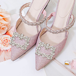 2 Stile Legierung Strass Schuhdekorationen&nbsp;FIND-GO0002-24