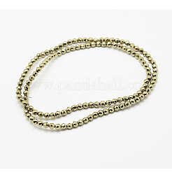Chapelets de perles rondes en hématite synthétique sans magnétique&nbsp;X-G-D617-6mm-27