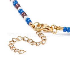 4 stücke 4 farben glas perlenketten set für frauen&nbsp;NJEW-JN03950