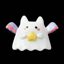 Cabochons décodés en résine opaque sur le thème d'Halloween&nbsp;CRES-Q219-03I
