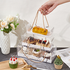 18 Satz 3 Arten tragbare transparente Kunststoff-Sandwich-Halterbox für Schweizer Kuchenrollen&nbsp;CON-NB0002-13