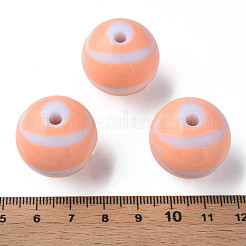 Perles acryliques à rayures opaques&nbsp;MACR-S373-27C-08