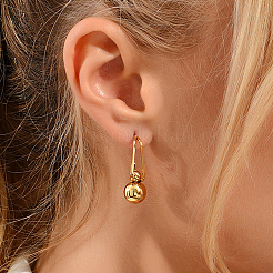 Boucles d'oreilles simples en acier inoxydable 201 pour femmes&nbsp;PO4456