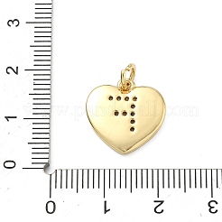 Pendenti in zirconi cubici trasparenti in micro pavè di ottone&nbsp;KK-D229-01G-06