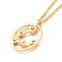Collier pendentif constellation de zircons cubiques colorés&nbsp;NJEW-H166-01C