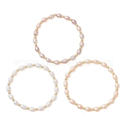 Stretch-Armbänder aus natürlichen Zuchtperlen aus Süßwasserperlen für Frauen&nbsp;BJEW-JB13540