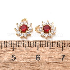 Breloques en laiton avec zircone cubique de micro pave&nbsp;CU-K002-39G-F