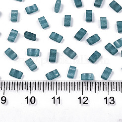 Perles de verre à peinture cuite à 2 trou fgb&nbsp;X-SEED-S031-M-SH1006FR