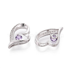 925 pendente in argento sterling con micro pavé di zirconi trasparenti&nbsp;STER-T008-81A-P