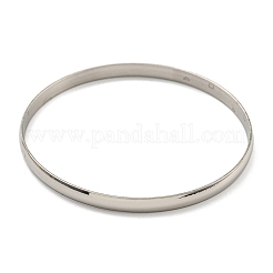 Anti-ossidazione 7 pz placcatura sotto vuoto 202 acciaio inossidabile anello piatto semplice set di braccialetti&nbsp;BJEW-M317-14A-P