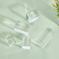 5 Stück 5 Stile quadratische transparente Schmuckständer aus Acryl&nbsp;ODIS-FG0001-65