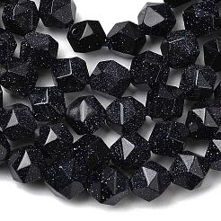 Synthetische blauen goldstone Perlen Stränge&nbsp;G-Z119-A24-01