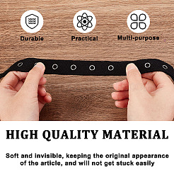 5 Yards Legierung Druckknopfband Trim Polyesterbänder&nbsp;DIY-OC0011-27B
