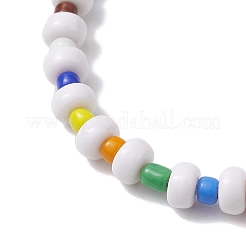 Braccialetti con perline intrecciate con semi di vetro acrilico e colorato&nbsp;BJEW-JB10340