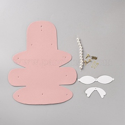 Aufbewahrungsbeutel für Hochzeitssüßigkeiten aus PU-Leder mit Schleife&nbsp;ABAG-WH0044-54