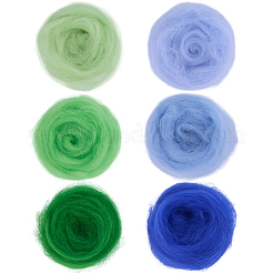 18 Stück 6 Farben DIY Wollroving&nbsp;DIY-SP0005-80B