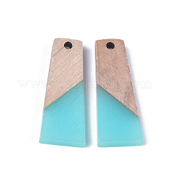 Pendentifs en résine & en bois&nbsp;X-RESI-S358-59B