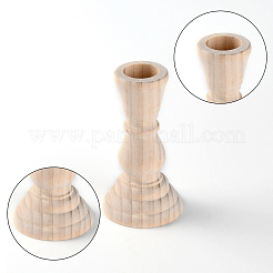 Bougeoir en bois non teint&nbsp;DIY-WH0182-26