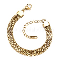 Ionenplattierung (IP) 304 Edelstahl Mesh Kettenarmband&nbsp;BJEW-G669-14G