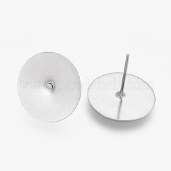Elementi per orecchini a bottone in acciaio inossidabile 304 anti-ossidazione&nbsp;STAS-P208-02P-06